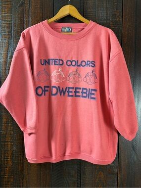 Vintage 90's Paris Sport Club Sweatshirt 80's Retro Geek Chic